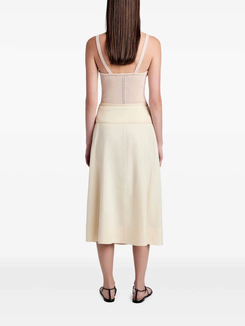 Shop Proenza Schouler White Label Jovie Wrap Skirt In Neutrals
