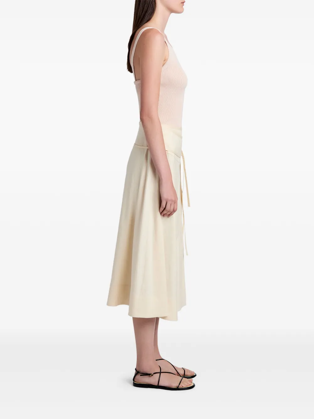 Shop Proenza Schouler White Label Jovie Wrap Skirt In Neutrals