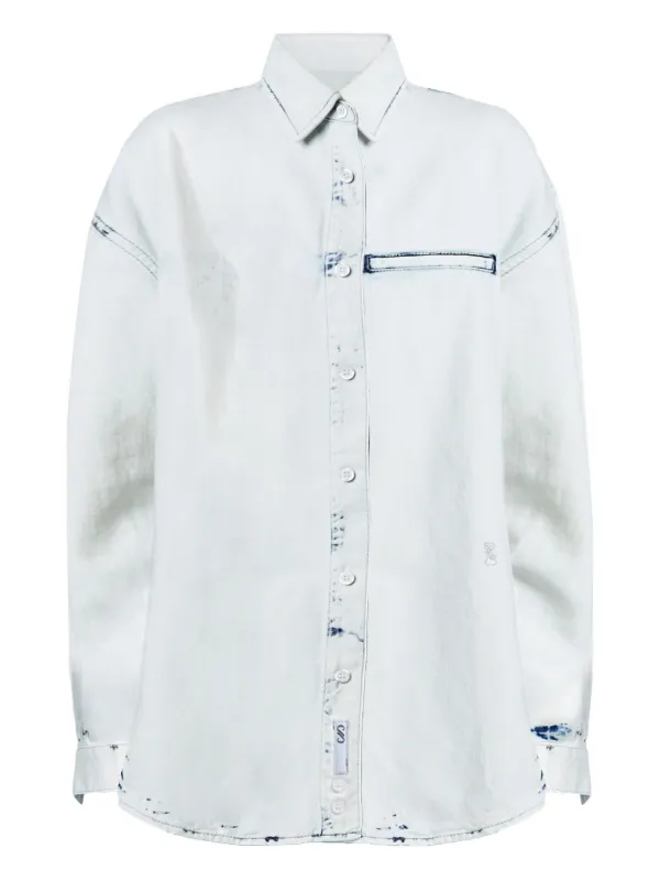 犬服・アクセサリー pp closet BIO BLEACH DENIM SHIRT 34 28322500_60841153_600.jpg
