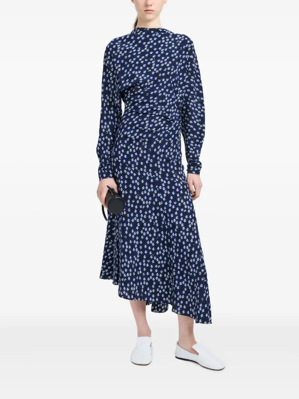 Proenza Schouler Alina Midi Dress Blue FARFETCH PH