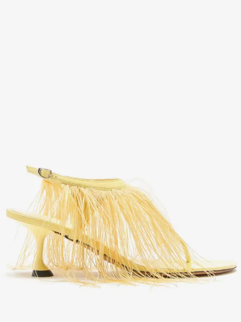 Proenza Schouler 60mm Tee Thong Feather sandals