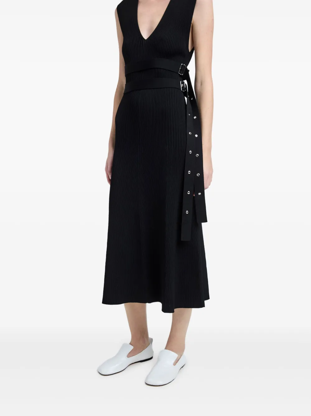 Shop Proenza Schouler Madeline Midi Dress In Black