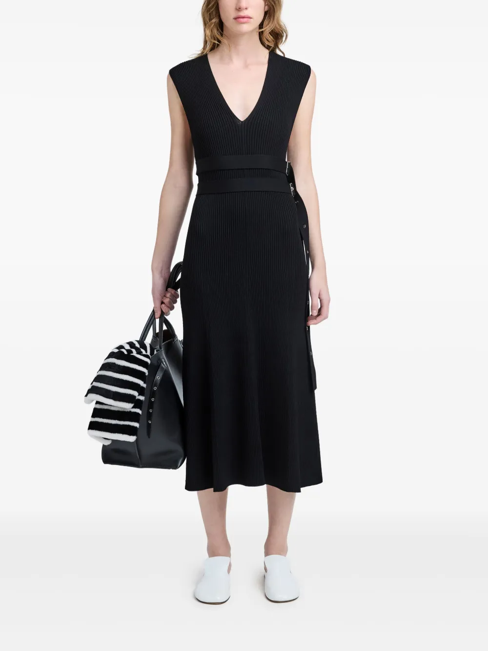 Proenza Schouler Madeline midi-jurk - Zwart