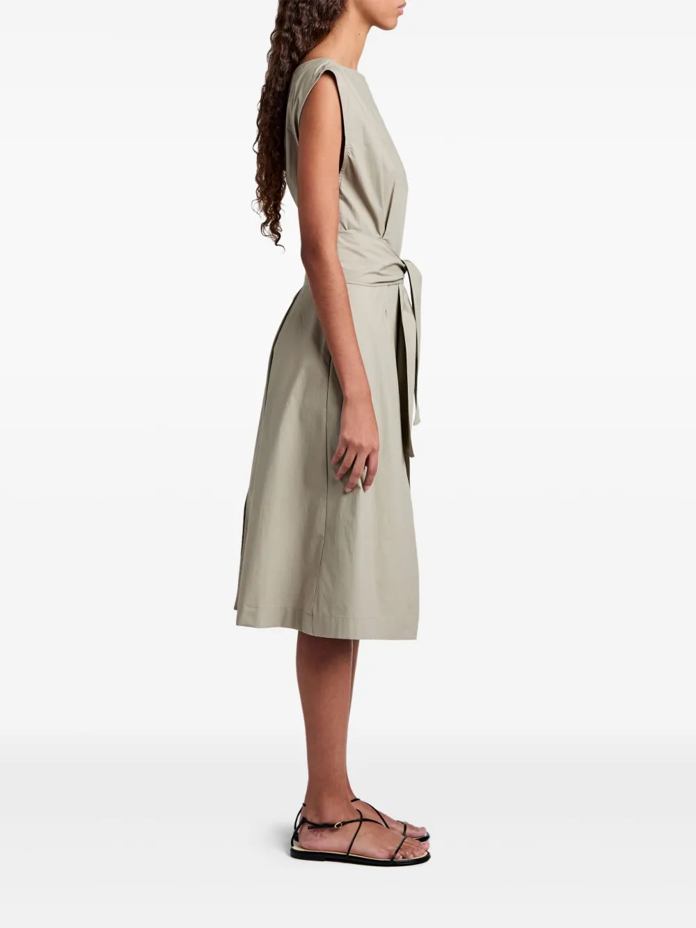 Shop Proenza Schouler White Label Caro Midi Dress In Neutrals