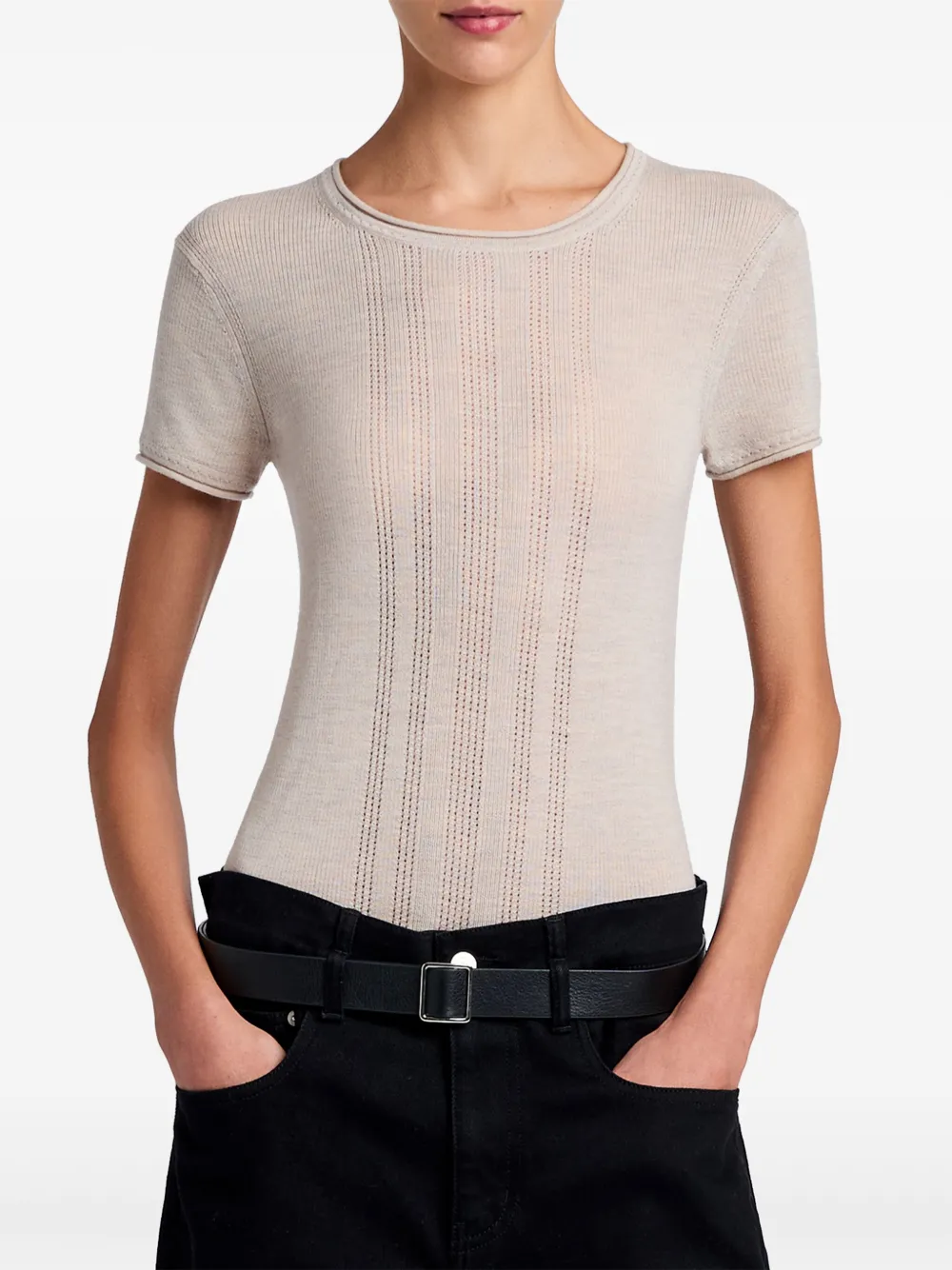 Shop Proenza Schouler White Label Blaine T-shirt In Neutrals