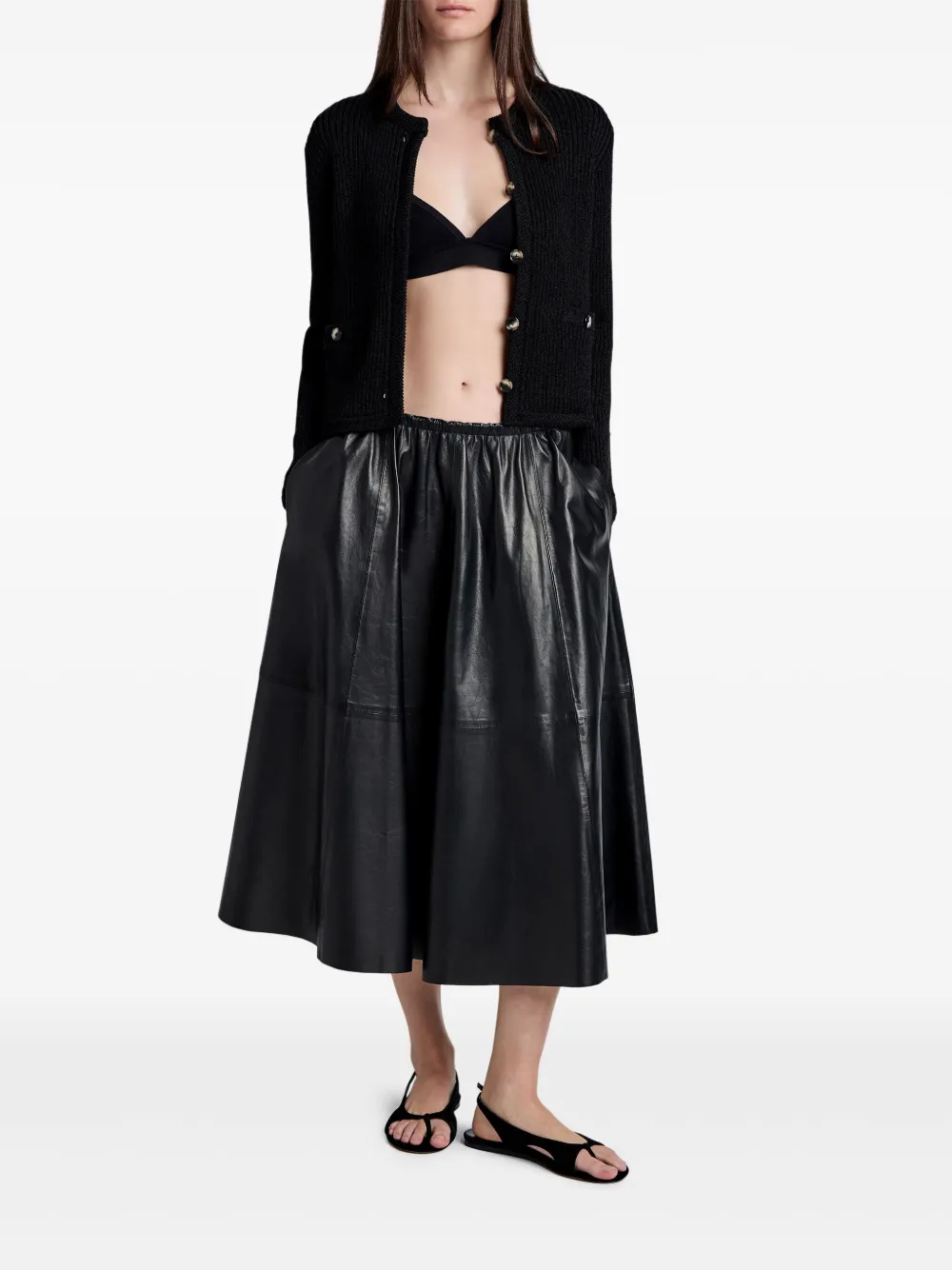 Proenza Schouler White Label Cece midi skirt - Zwart