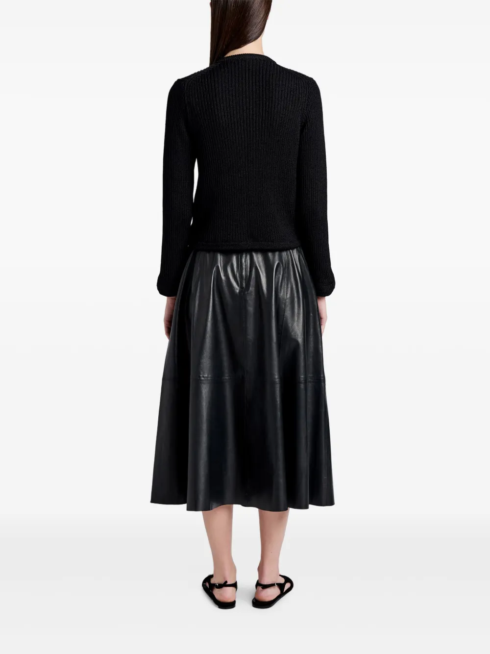 Proenza Schouler White Label Cece midi-rok Zwart