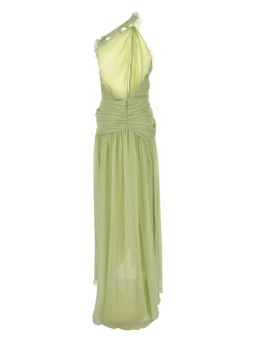 Blumarine Georgette maxi-jurk - Groen