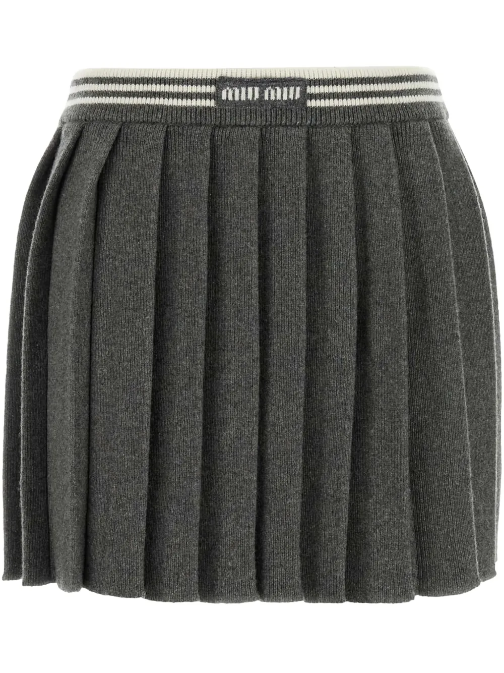 Miu Miu kjol med broderad logotyp | grå | Image 1