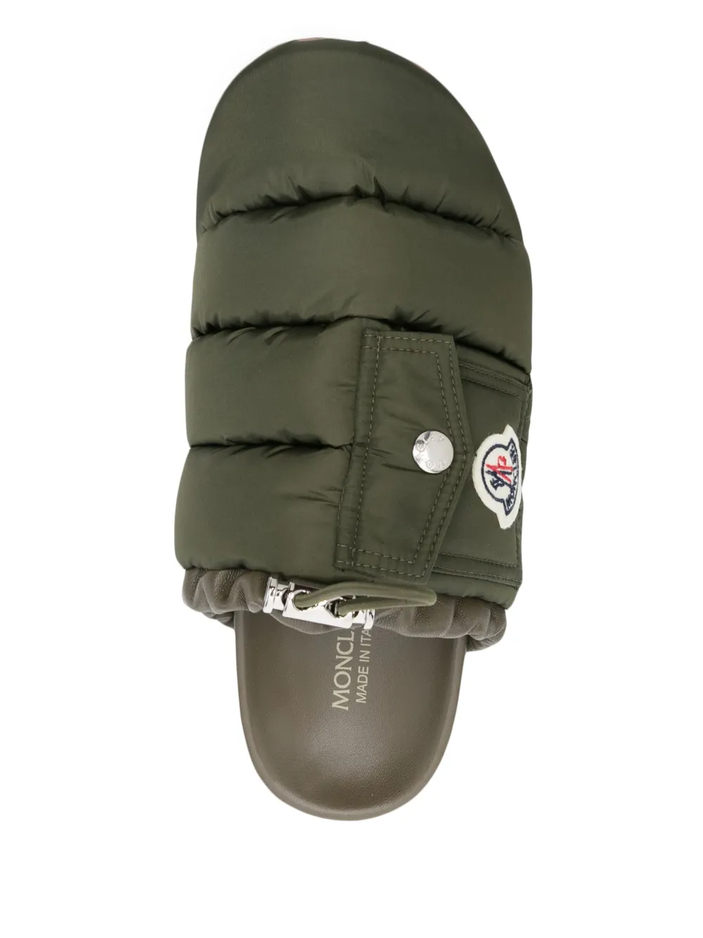 Moncler Mon Pocket slippers Green