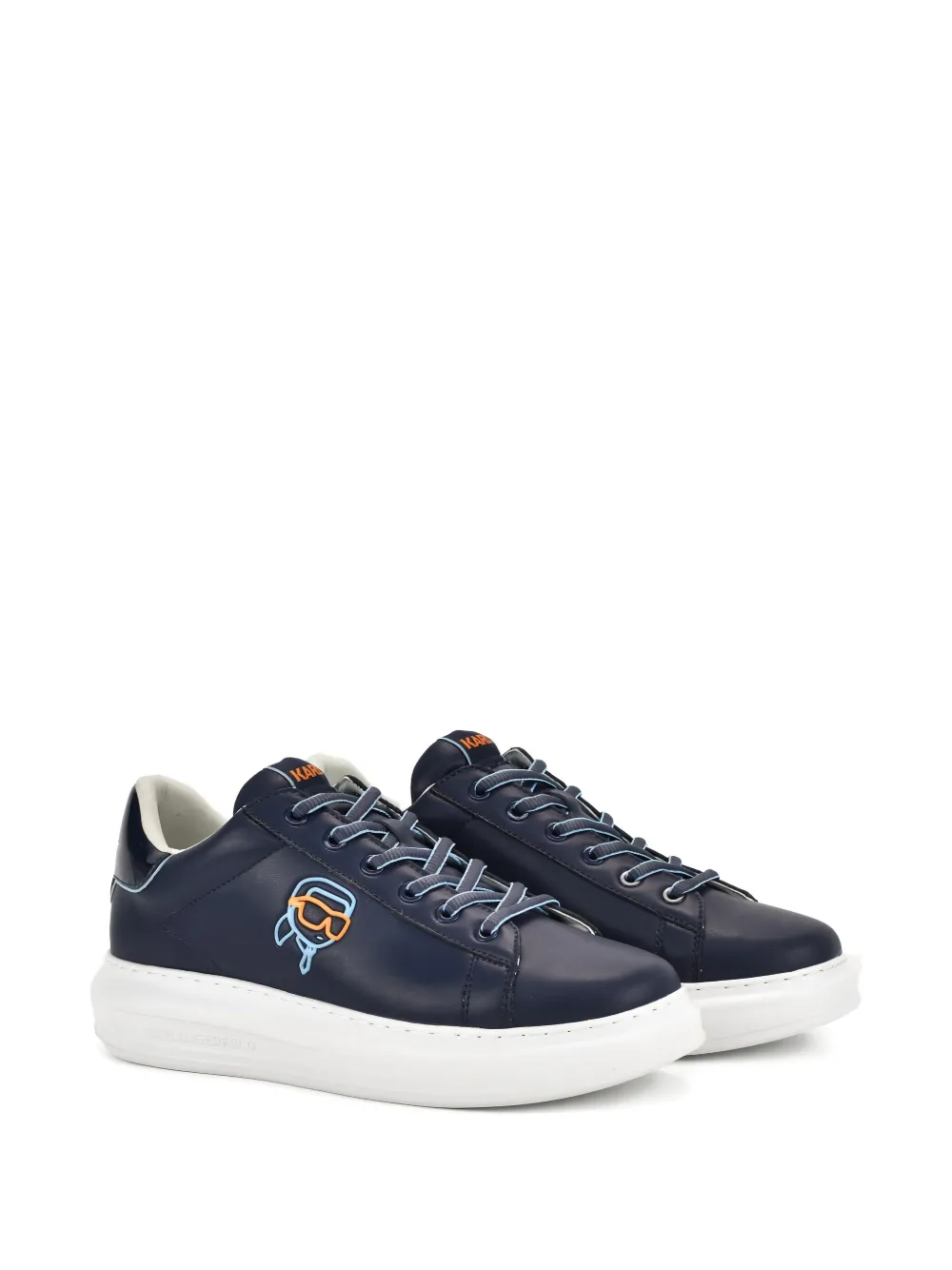 Karl Lagerfeld logo-embroidered sneakers Blue