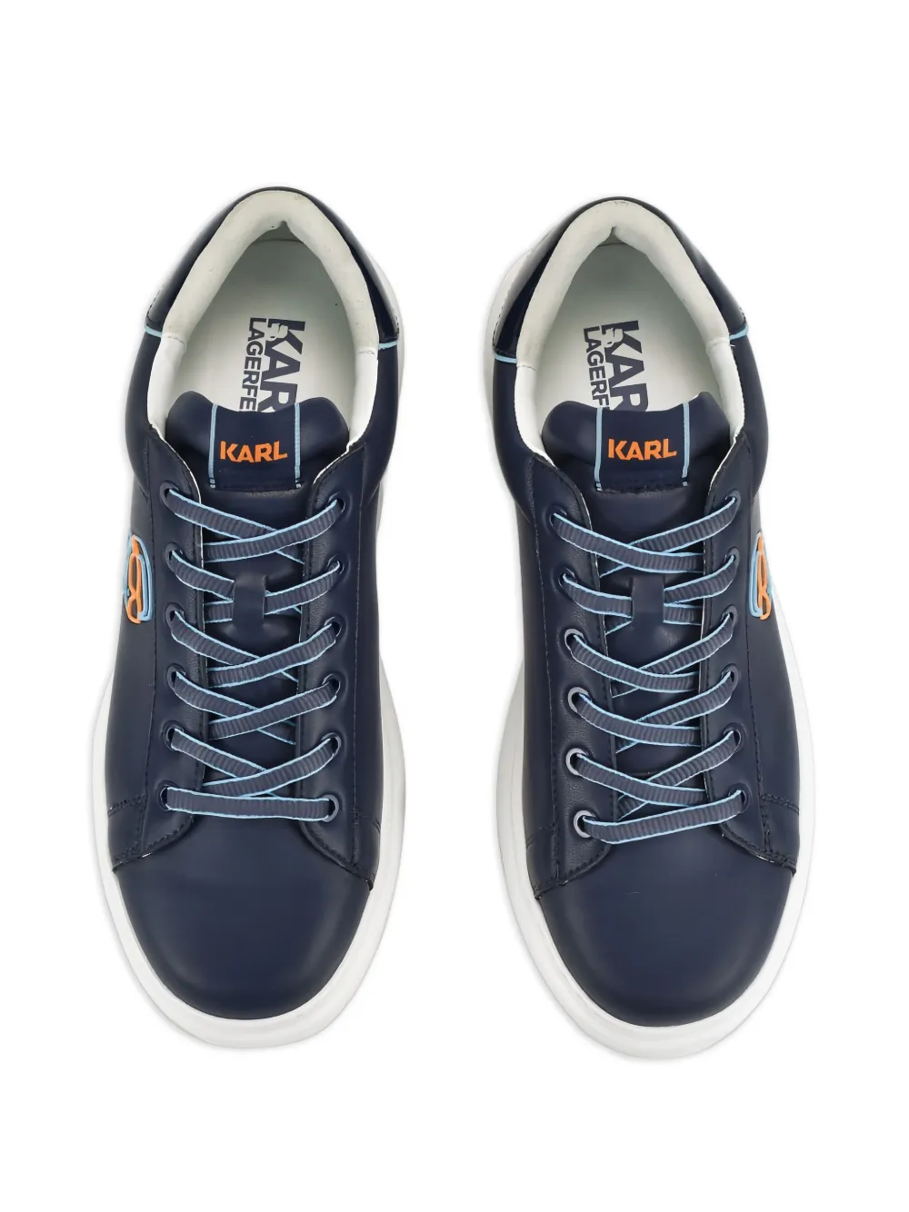 Karl Lagerfeld logo-embroidered sneakers Blue