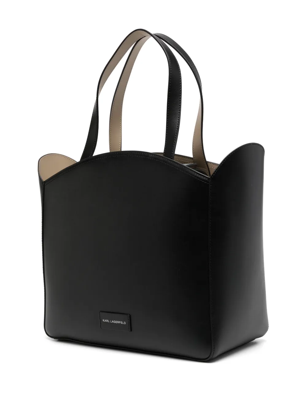 Karl Lagerfeld Large Perforated Tote Bag In Black