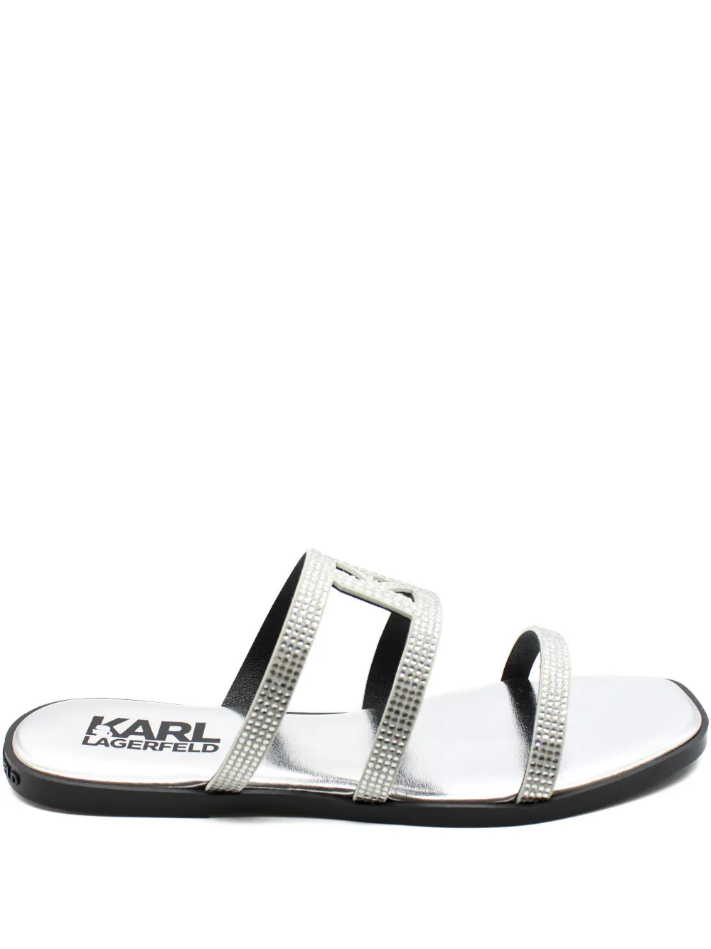 Karl Lagerfeld Olympia rhinestone-embellished sandals Silver