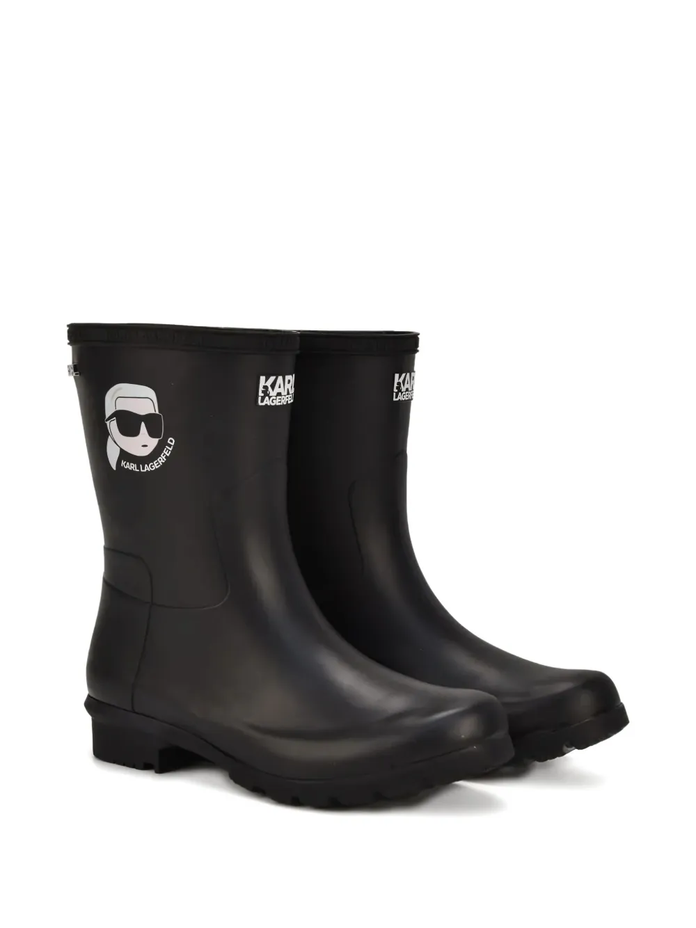 Karl Lagerfeld Kalosh Nft Logo-detail Boots In Black