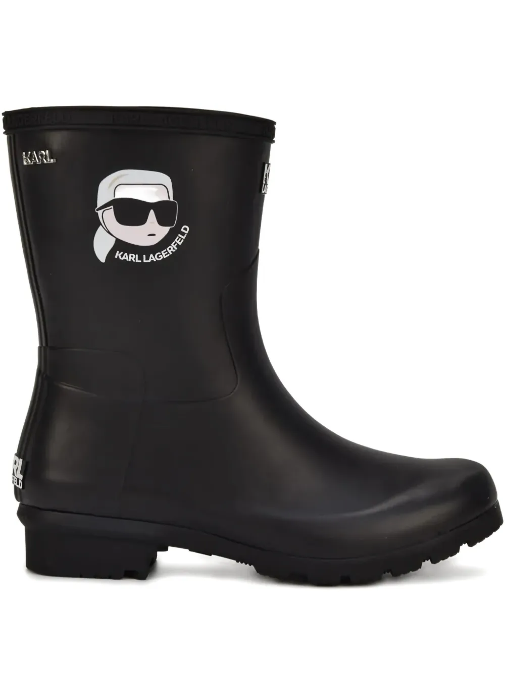 Karl Lagerfeld Kalosh NFT logo-detail boots Black
