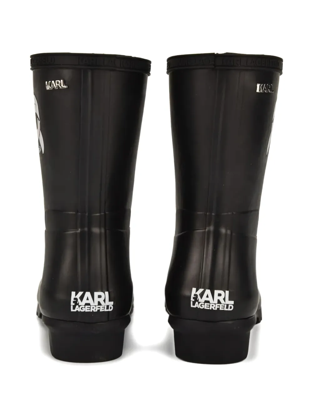 Karl Lagerfeld Kalosh Nft Logo-detail Boots In Black