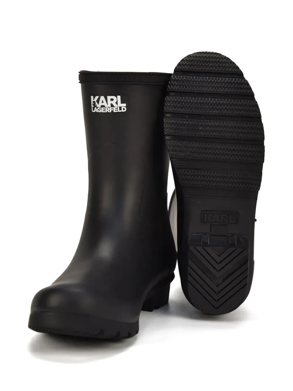 Karl Lagerfeld Kalosh NFT logo-detail boots Black