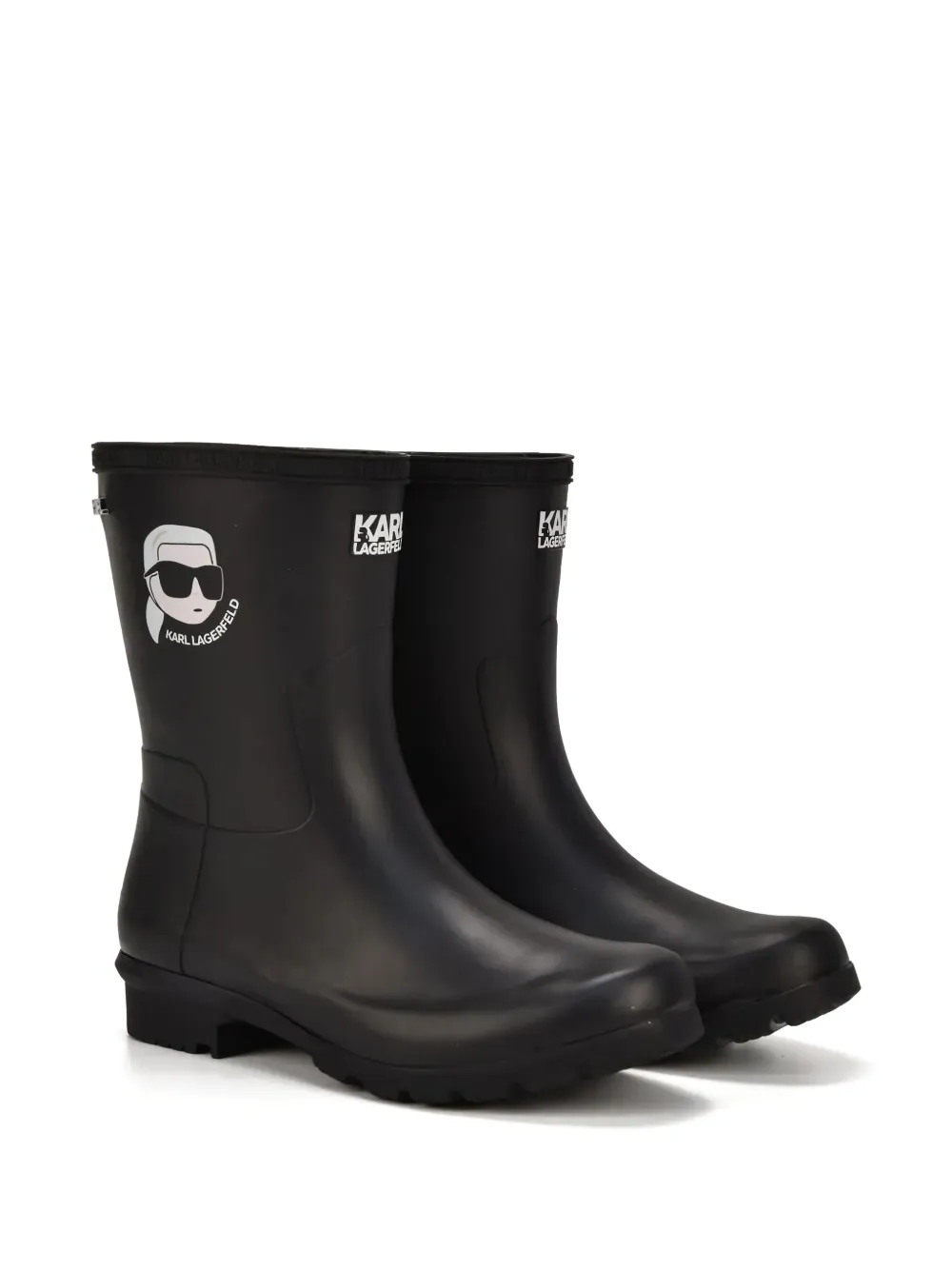 Karl Lagerfeld Kalosh NFT logo-detail boots Black