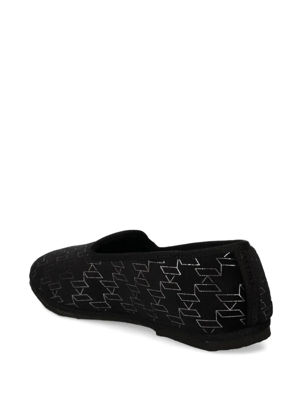 Karl Lagerfeld Monogram Slip-on Slippers In Black