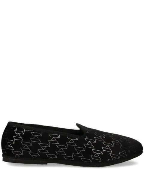 Karl Lagerfeld monogram slip-on slippers
