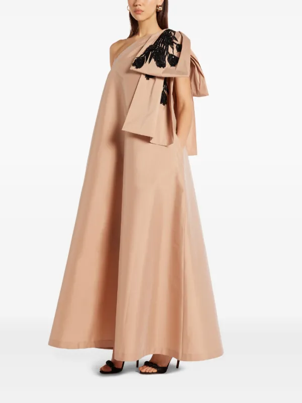 bernadette long dress Bernadette Dress Gilded Jude Cloth in Stained Glass Hot Pink Gold| Jude Connally XL / Stained Glass Hot Pink Gold