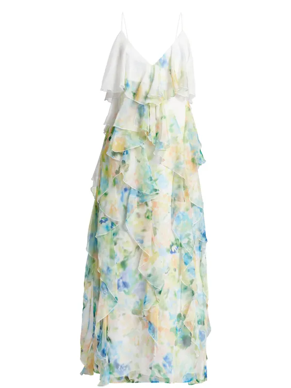 Aje ruffle-detailing Midi Dress | Blue | FARFETCH