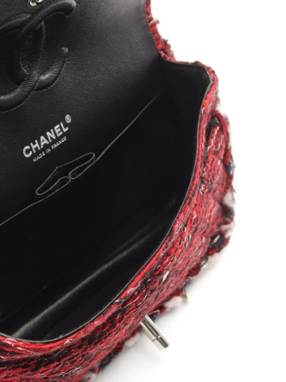 Pre-owned Chanel 2017-2018 Double Flap Shoulder Bag In Red