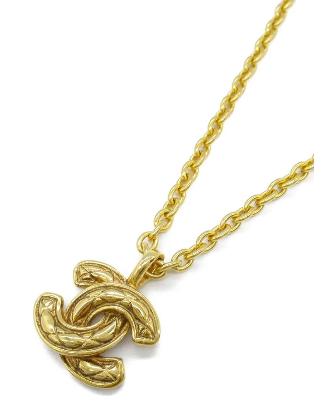 CHANEL Pre-Owned 1986-1988 CC necklace - Goud