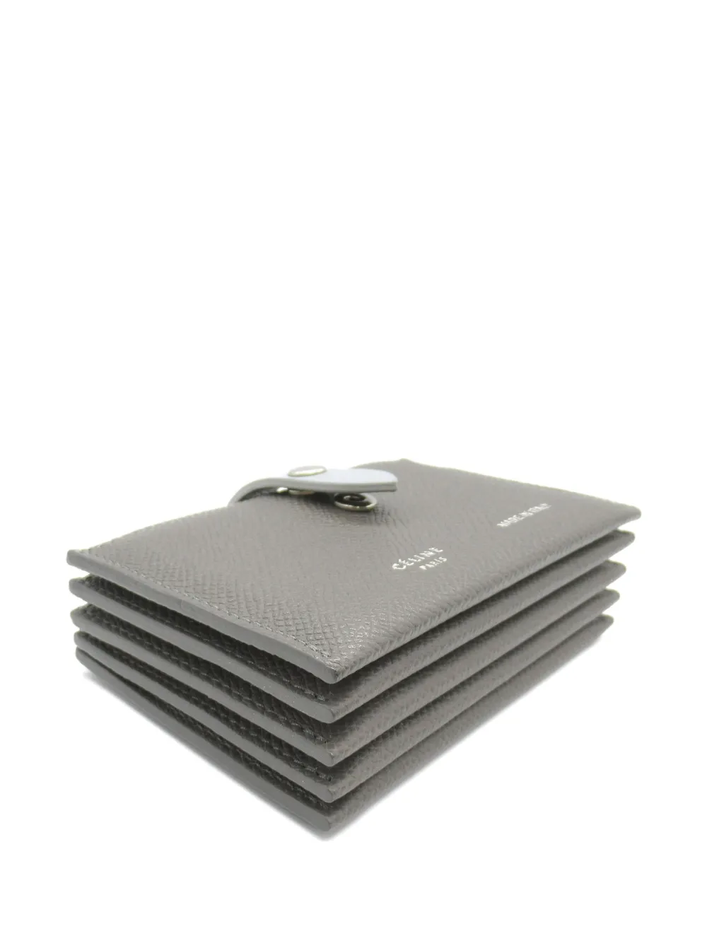 Pre-owned Celine 2010s Leather Wallet In Grey