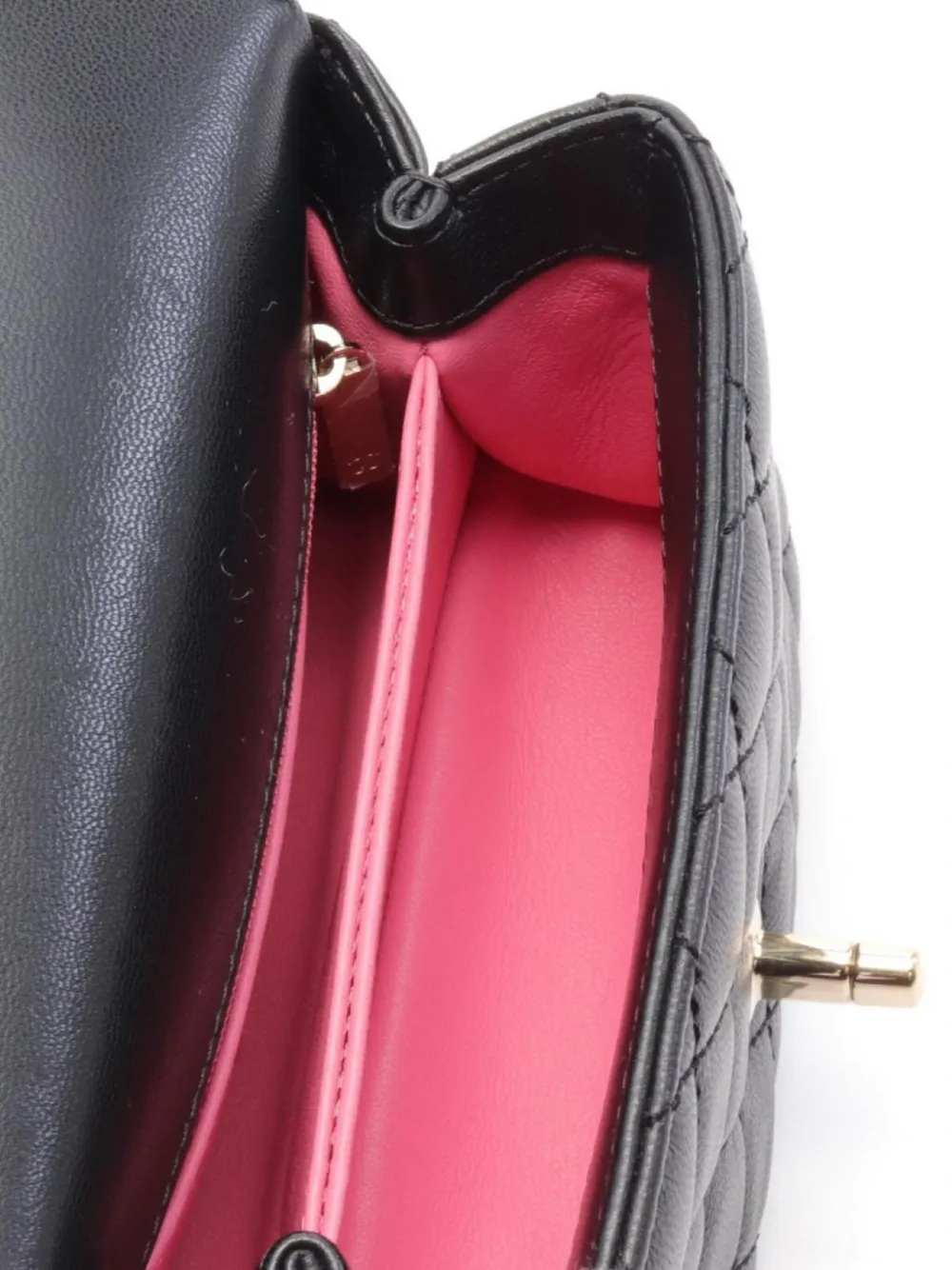 Pre-owned Chanel 2021-2022 Extra Mini Coco Handle Bag In Black