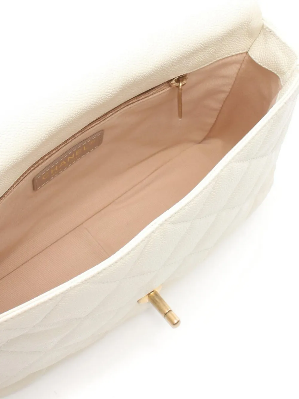 Pre-owned Chanel 2021's Flap Shoulder Bag In White