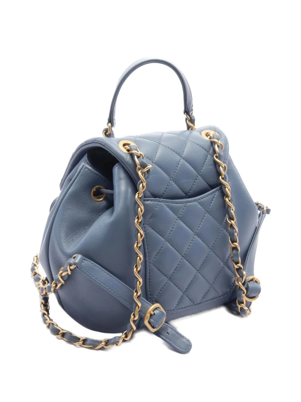 CHANEL Pre-Owned 2021 quilted backpack - Blauw
