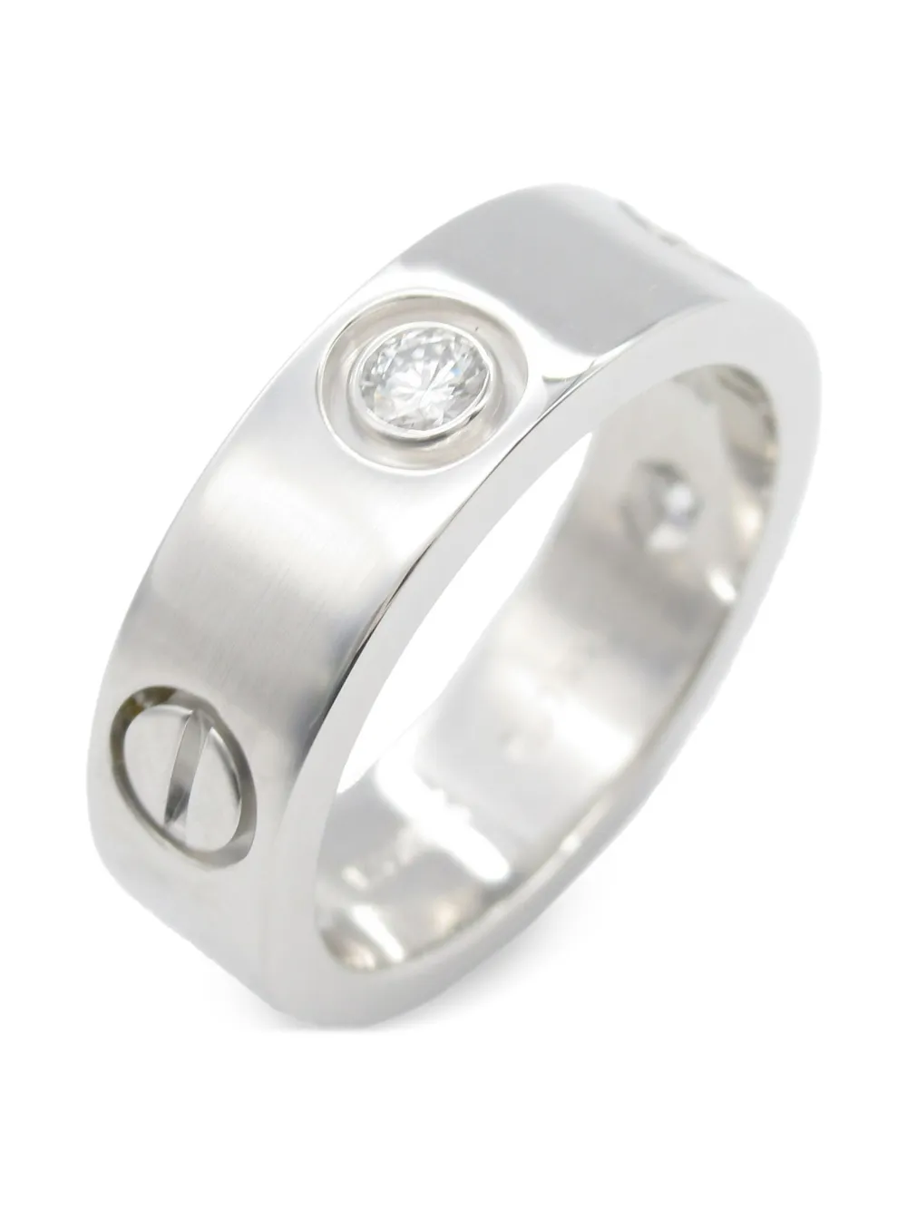 Cartier 2010s 18KT white gold Love diamonds ring - Zilver