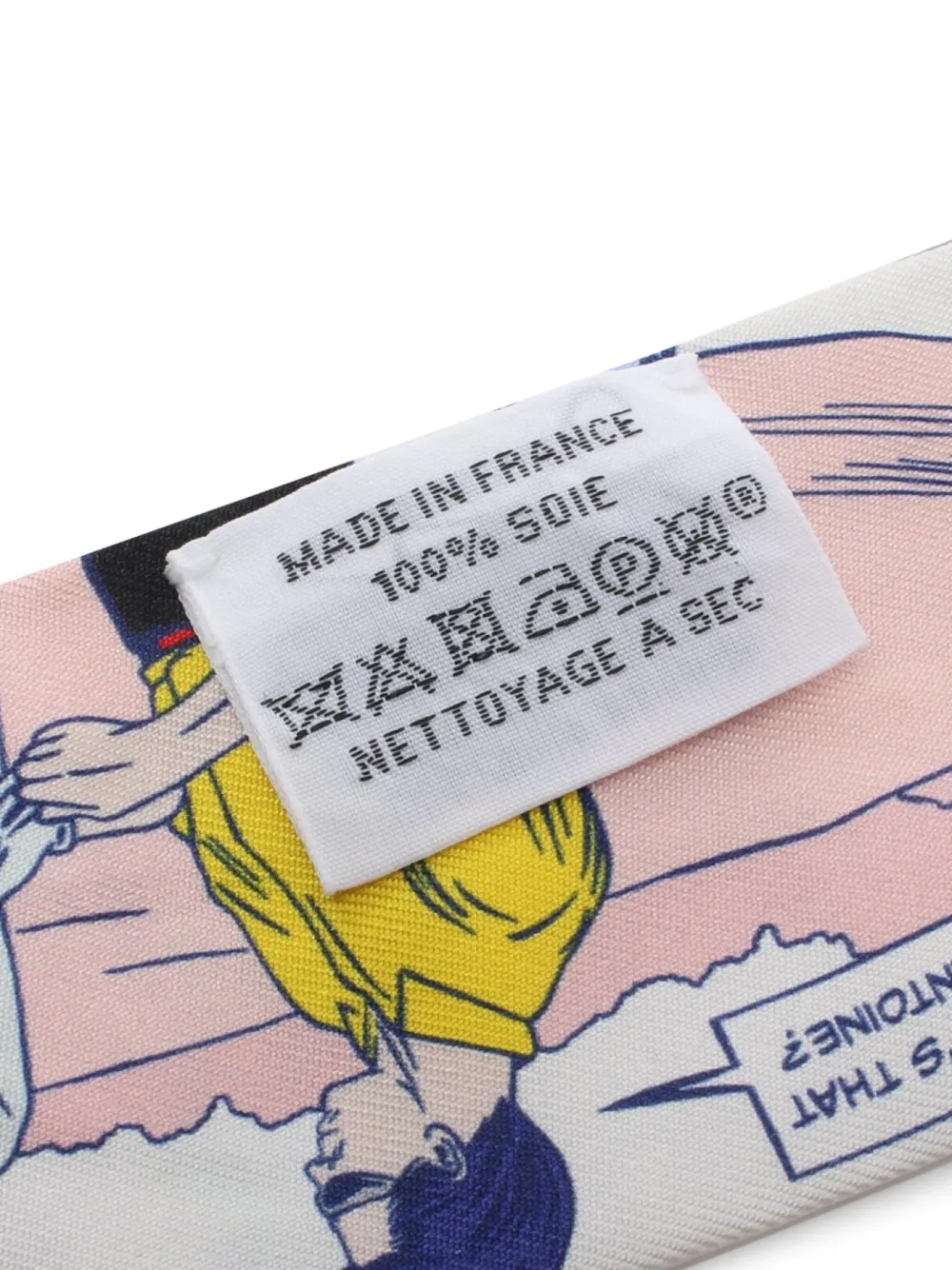 Pre-owned Hermes 2010s Twilly Wow Scarf In Grey