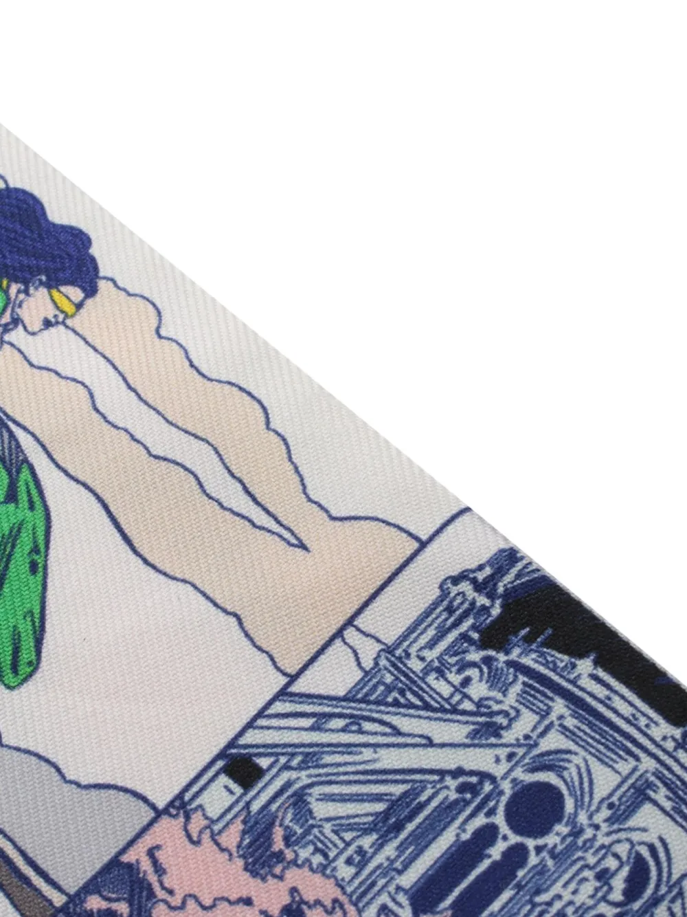 Pre-owned Hermes 2010s Twilly Wow Scarf In Grey