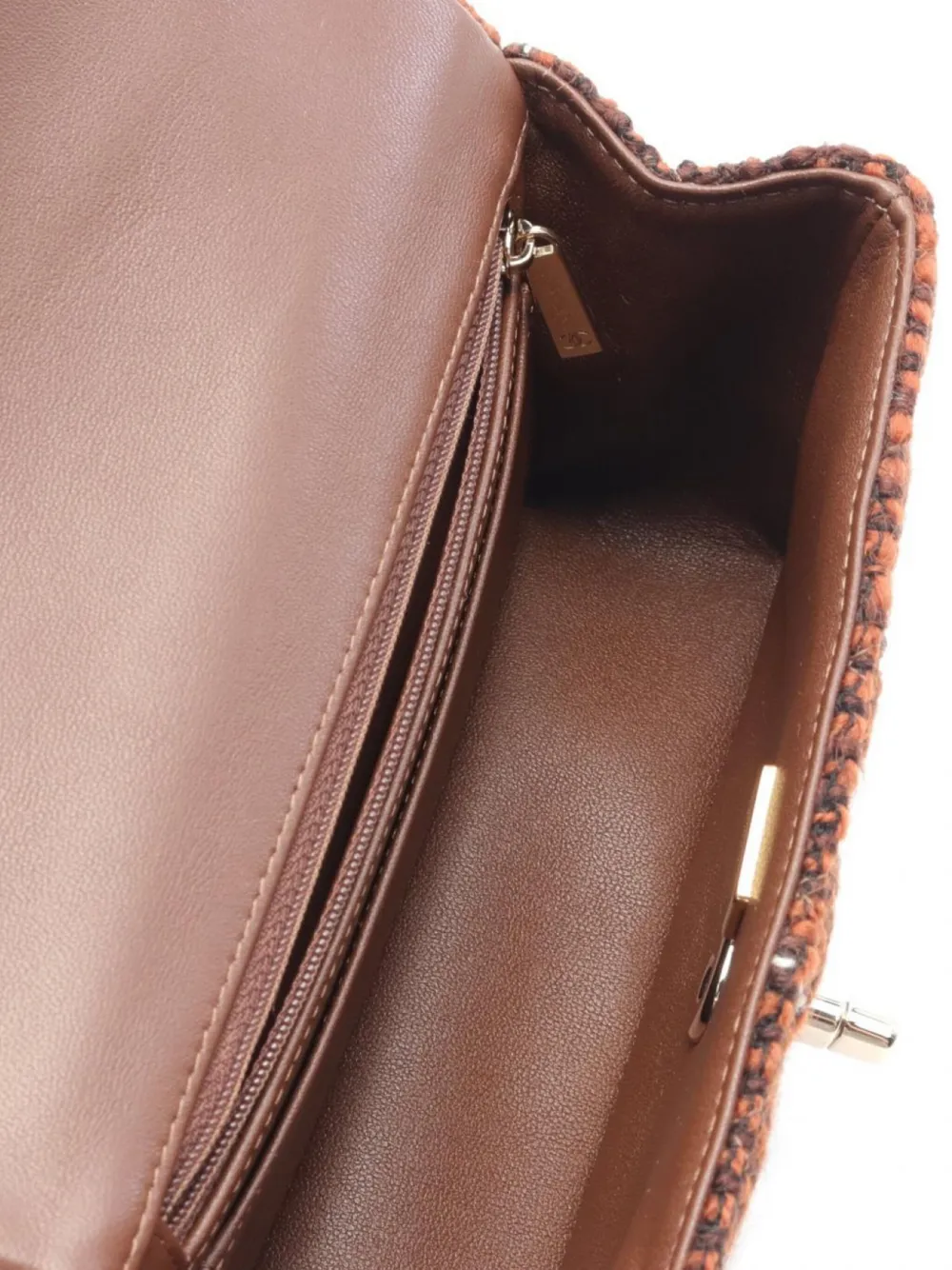 Pre-owned Chanel 2021's Mini Flap Shoulder Bag In Brown