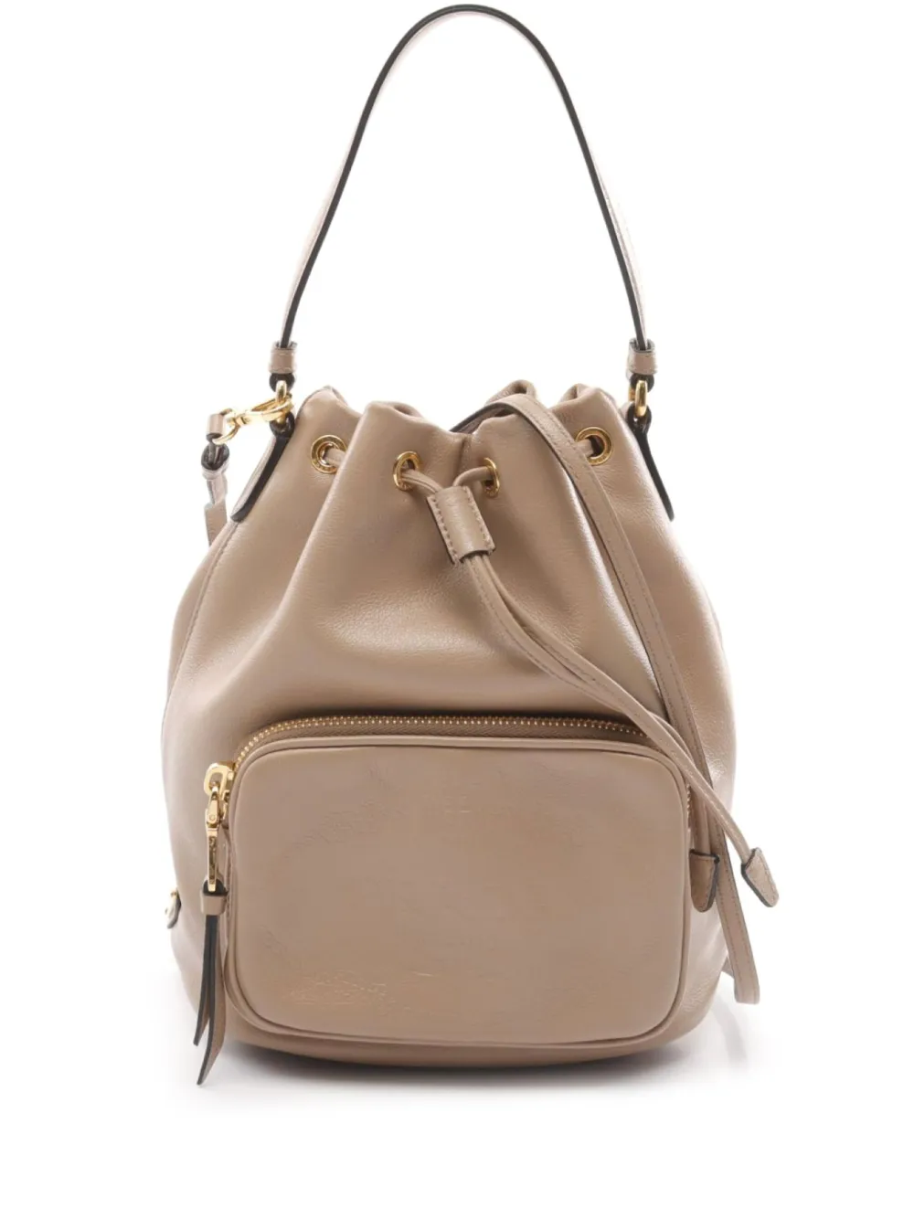 2010s leather bucket bag