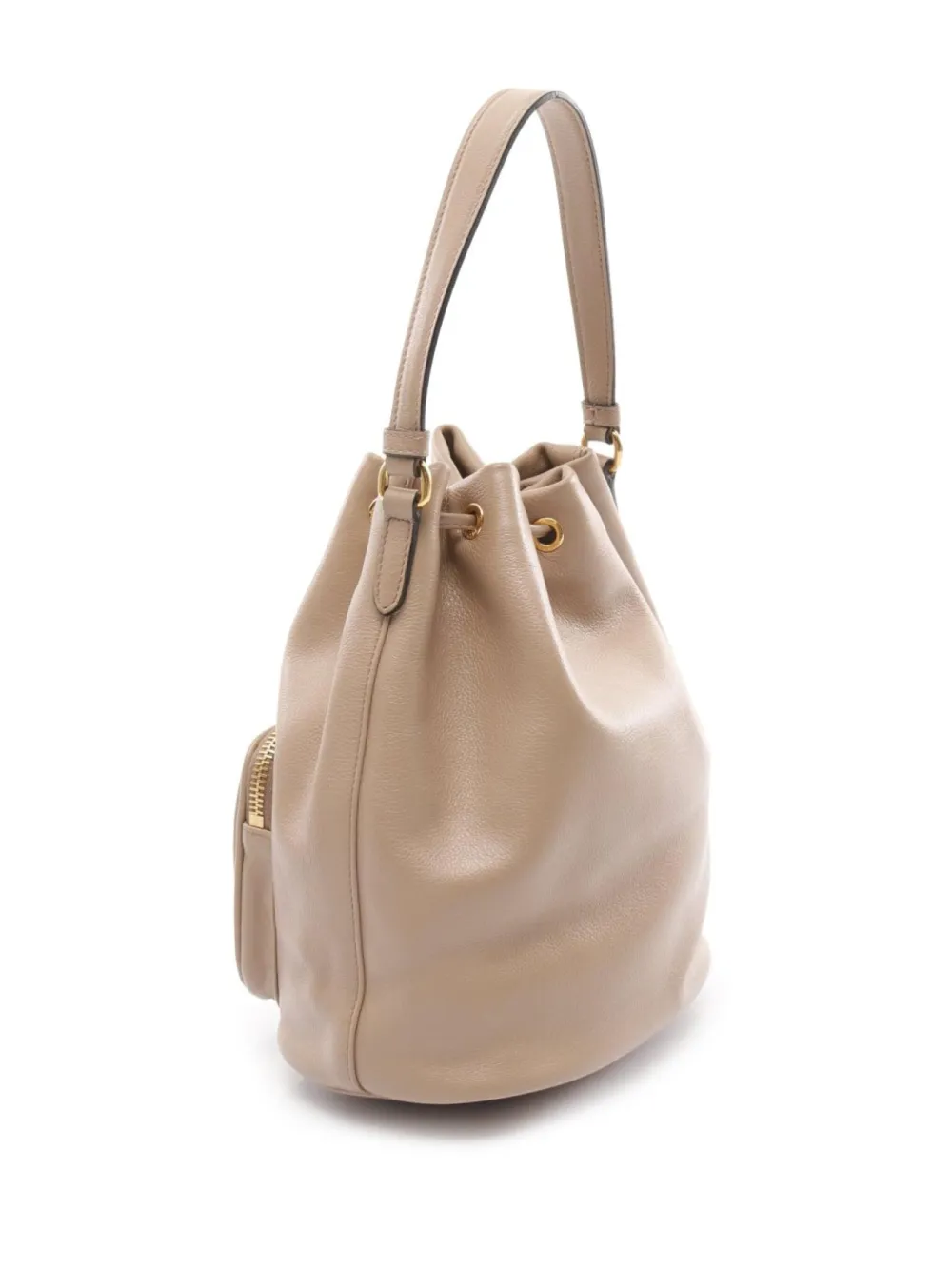 Prada Pre-Owned 2010s leather bucket bag - Beige