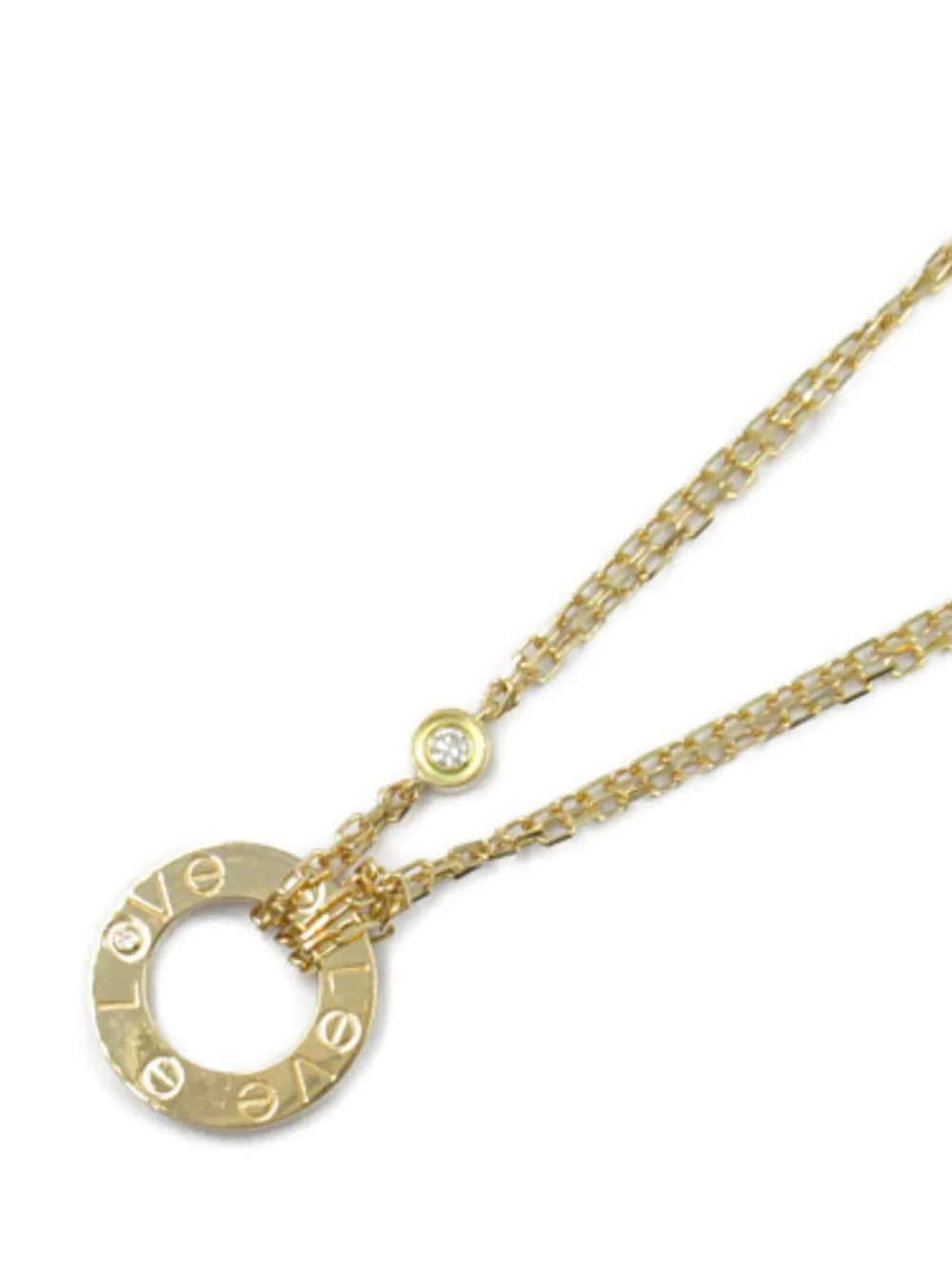 Cartier 2010s 18KT yellow gold Love Circle diamonds necklace - Goud