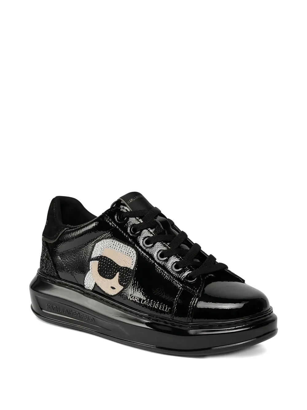 Karl Lagerfeld Sneakers verfraaid met glitters - Zwart