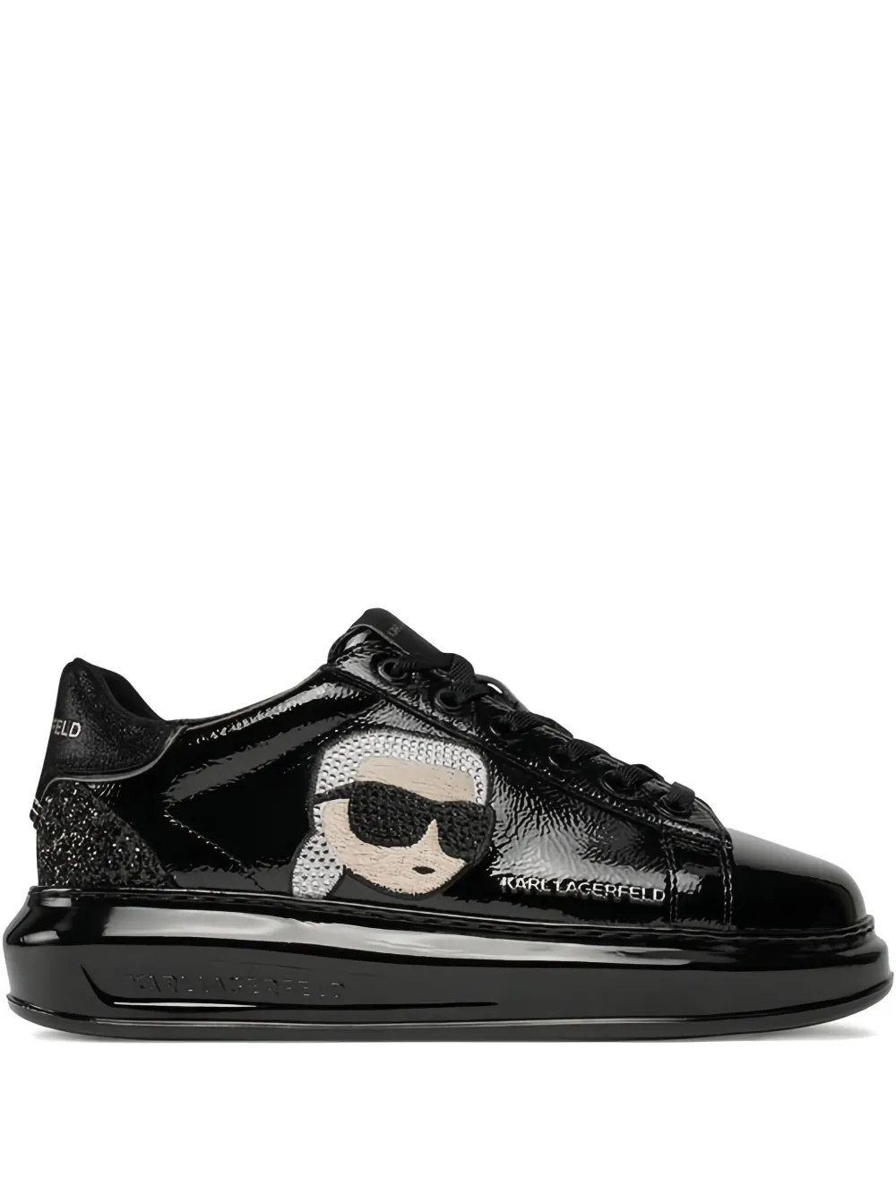 Karl Lagerfeld glitter-embellished trainers Black