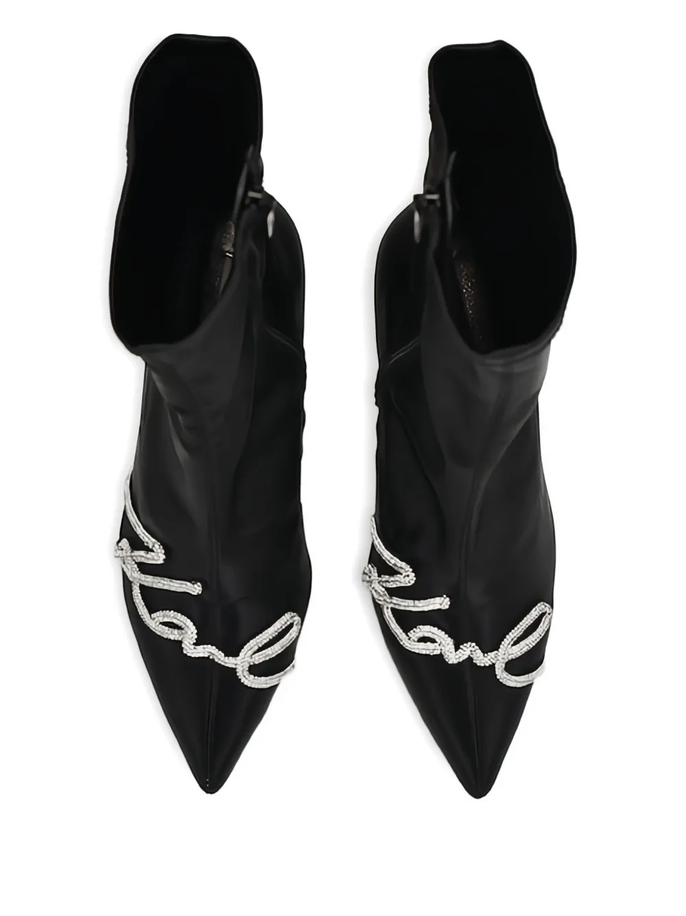 Karl Lagerfeld Sarabande Signia crystal-embellished stiletto boots Black