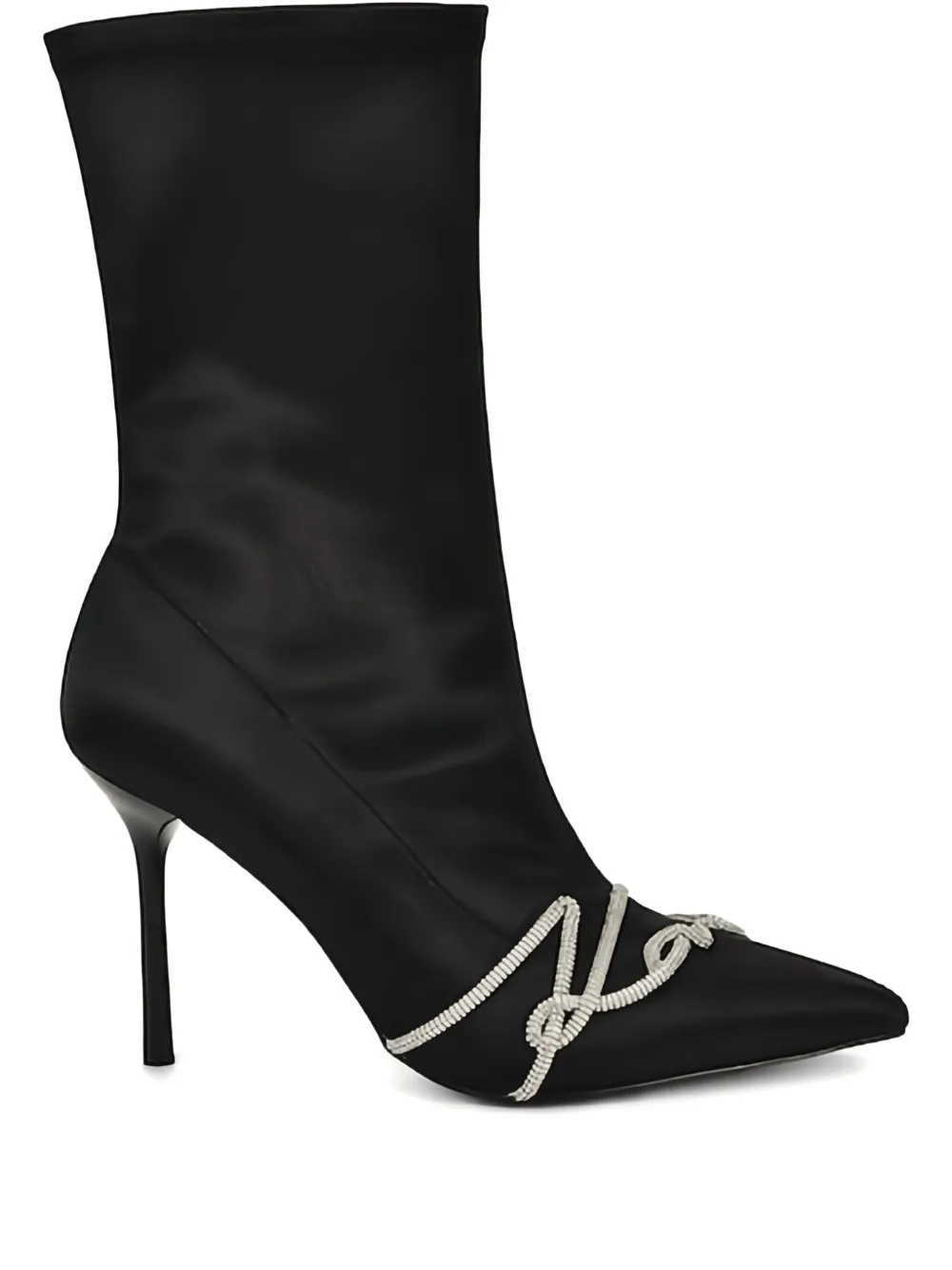 Karl Lagerfeld Sarabande Signia crystal-embellished stiletto boots Black