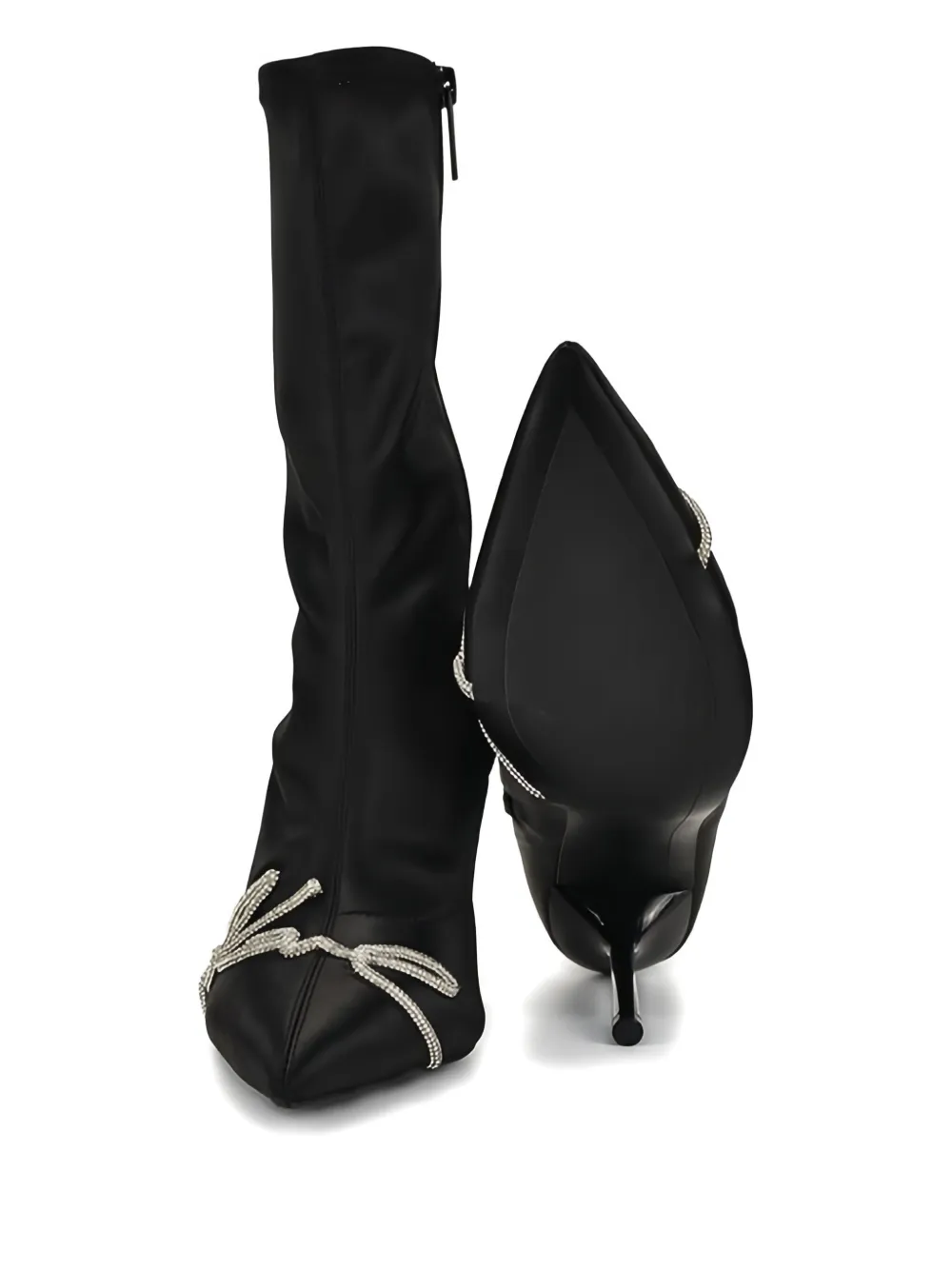 Karl Lagerfeld Sarabande Signia crystal-embellished stiletto boots Black