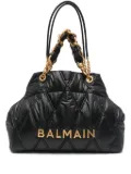 Balmain logo-plaque tote bag - Black