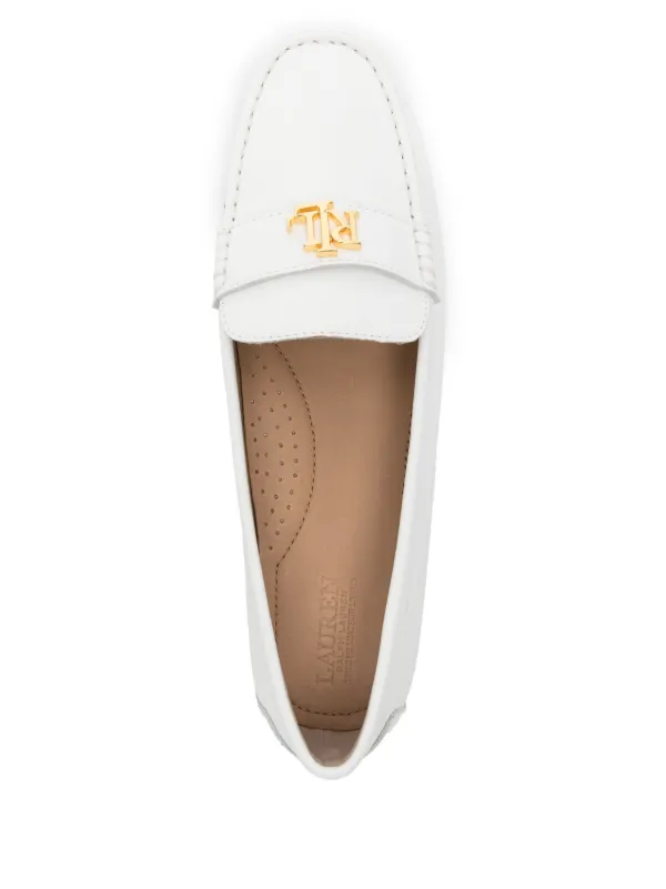 Lauren Ralph Lauren logo-plaque Loafers | White | FARFETCH