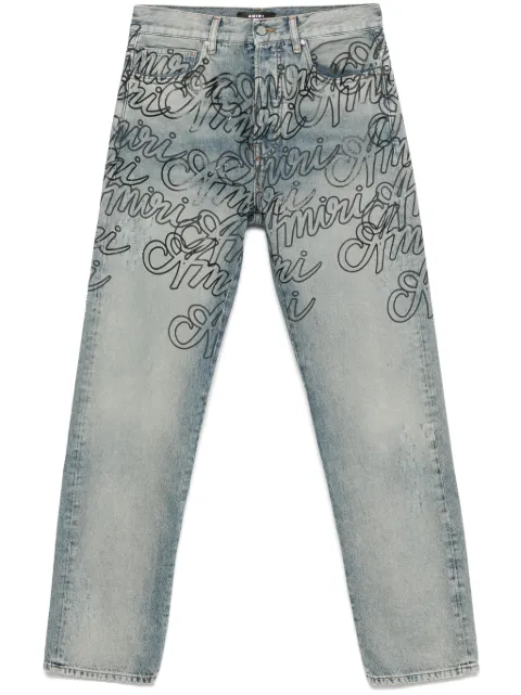 AMIRI jeans con texto estampado