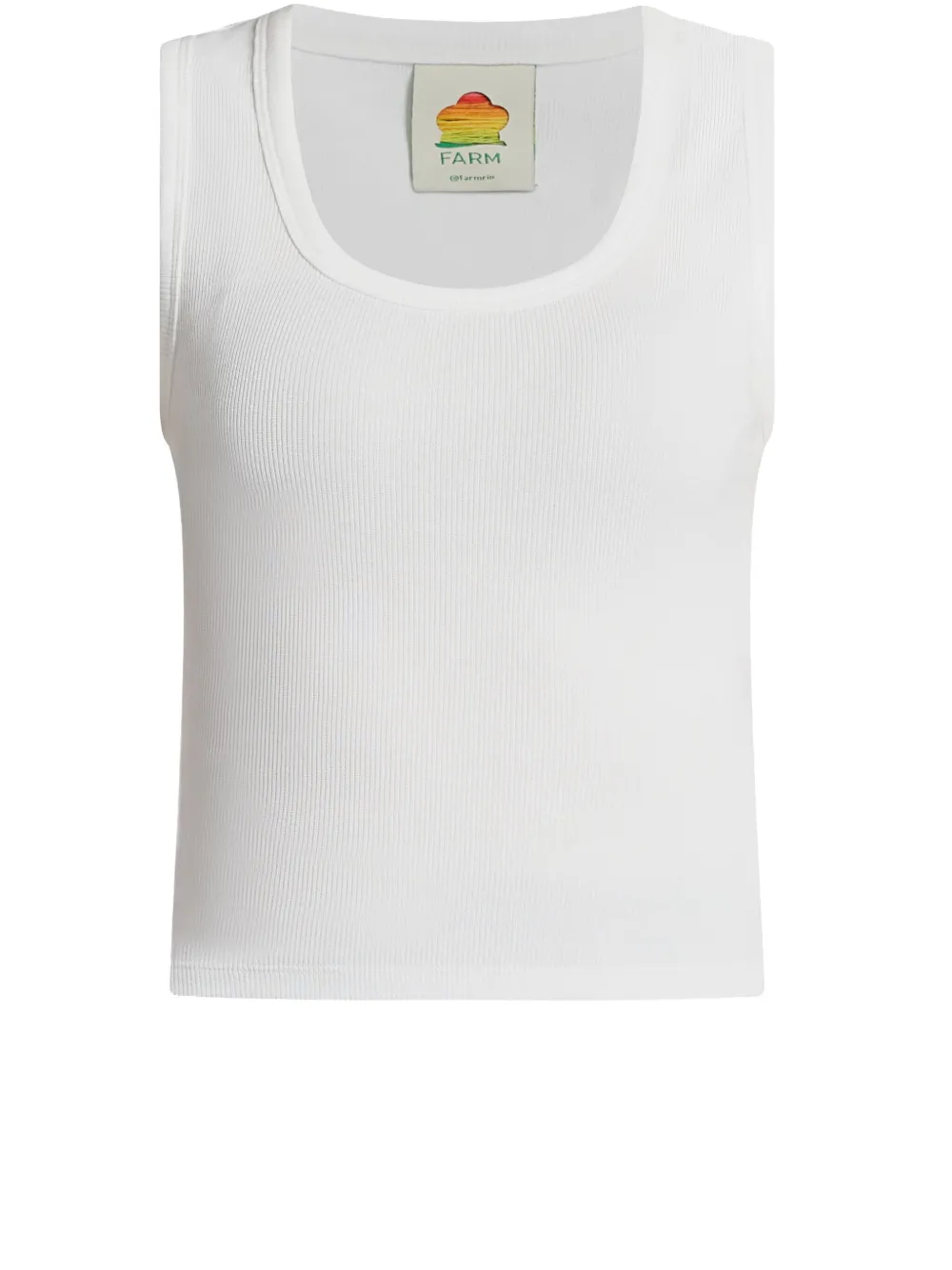FARM Rio embroidered-motif top - Bianco