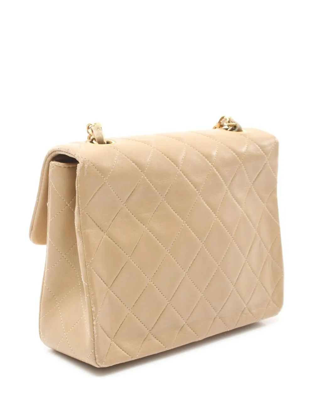 CHANEL Pre-Owned 1989-1991 Mini Square Flap shoulder bag - Beige